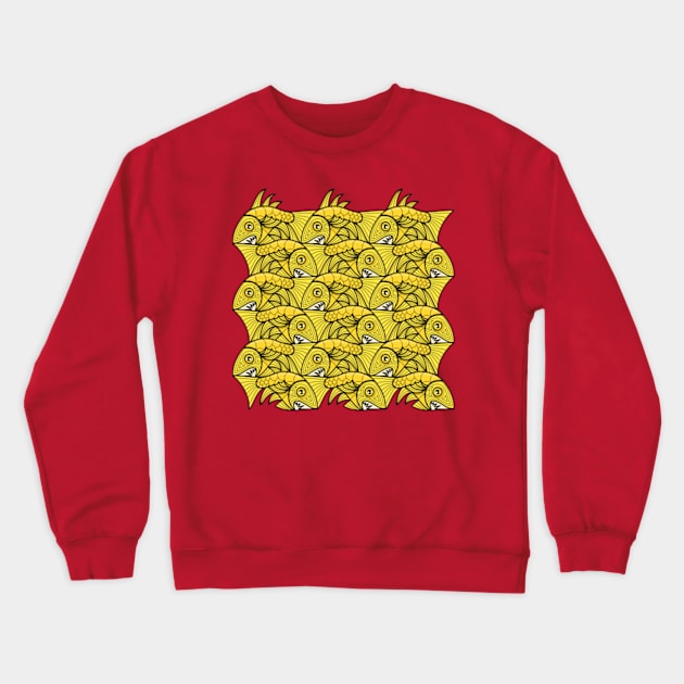 Escher fish pattern VII Crewneck Sweatshirt by Maxsomma